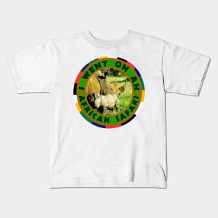 I Went On An African Safari Rhino mother and calf Kids T-Shirt